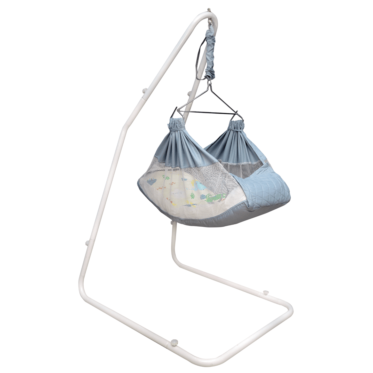 Kidzy King Baby Hammock-Grey with Stand, Spring Set and Mosquito Net | Premium Luxury Baby Cradle for 0-3 Year Baby | Best Gift for New Born