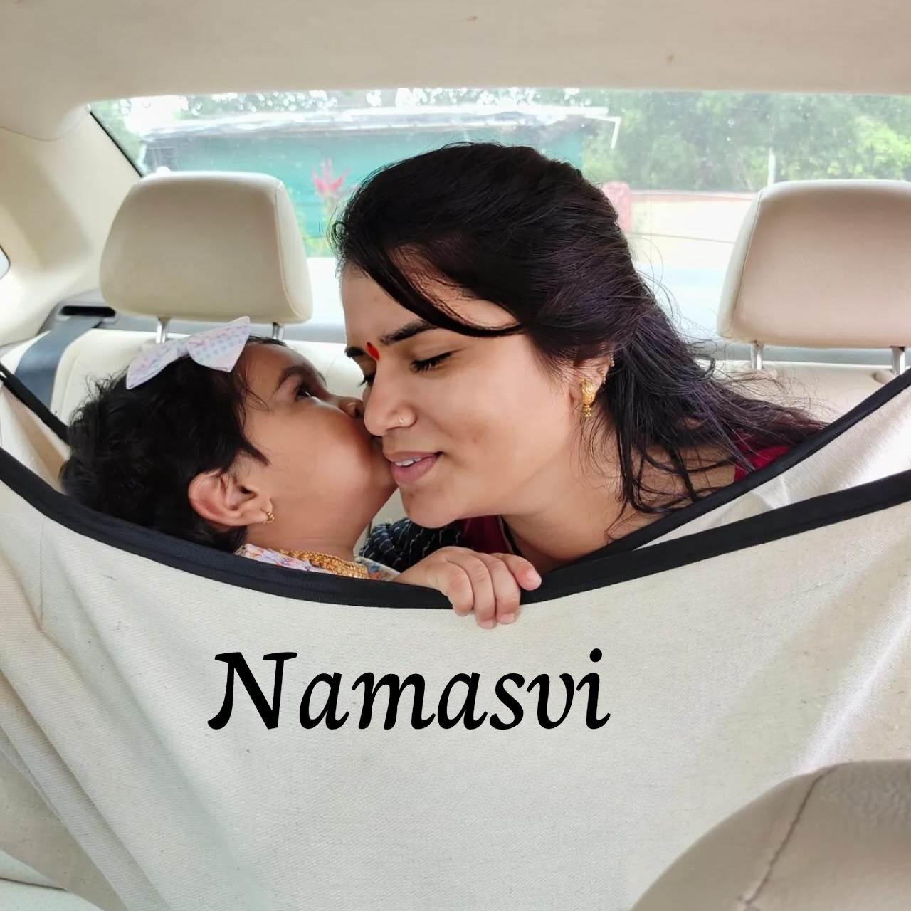 CarNap | With Your Baby's Name | Portable Car Hammock for 0 to 3 year baby | with Adjustable Belt, Hammock Cloth, Hangers and Carry Bag | use at Car, Train, Home