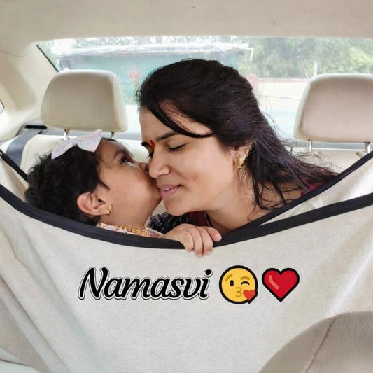 CarNap | With Your Baby's Name | Portable Car Hammock for 0 to 3 year baby | with Adjustable Belt, Hammock Cloth, Hangers and Carry Bag | use at Car, Train, Home