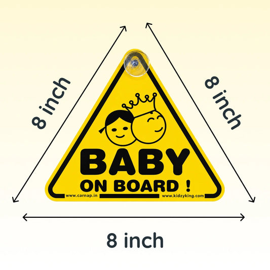 Baby On Board Car Sign with Suction Cups