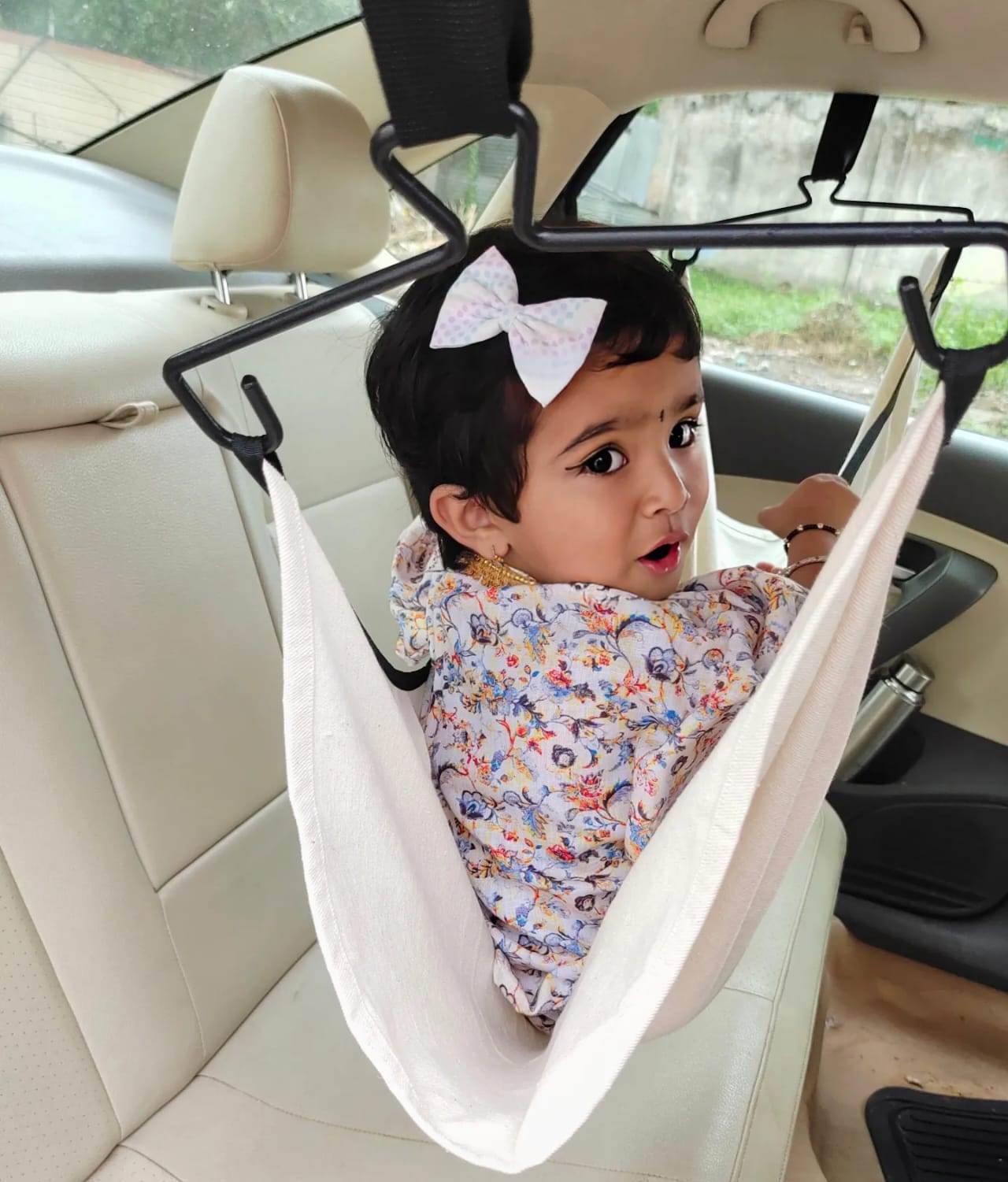 CarNap - Portable Car Hammock for 0 to 3 year baby | with Adjustable Belt, Hammock Cloth, Hangers and Carry Bag | use at Car, Train, Home