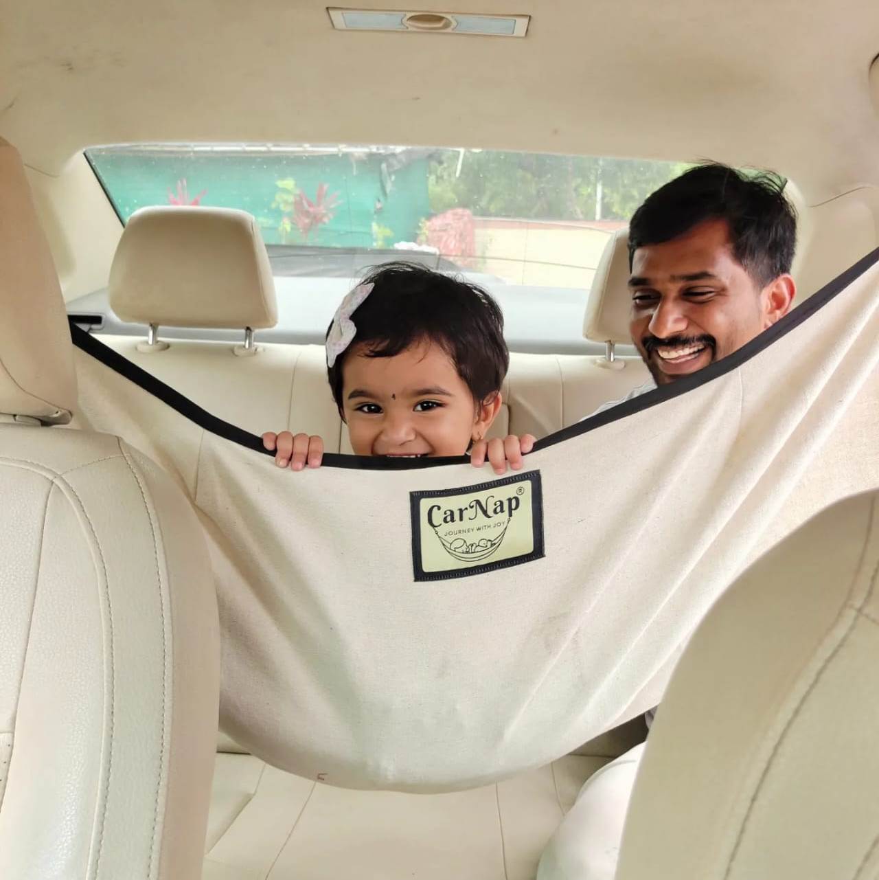 CarNap - Portable Car Hammock for 0 to 3 year baby | with Adjustable Belt, Hammock Cloth, Hangers and Carry Bag | use at Car, Train, Home